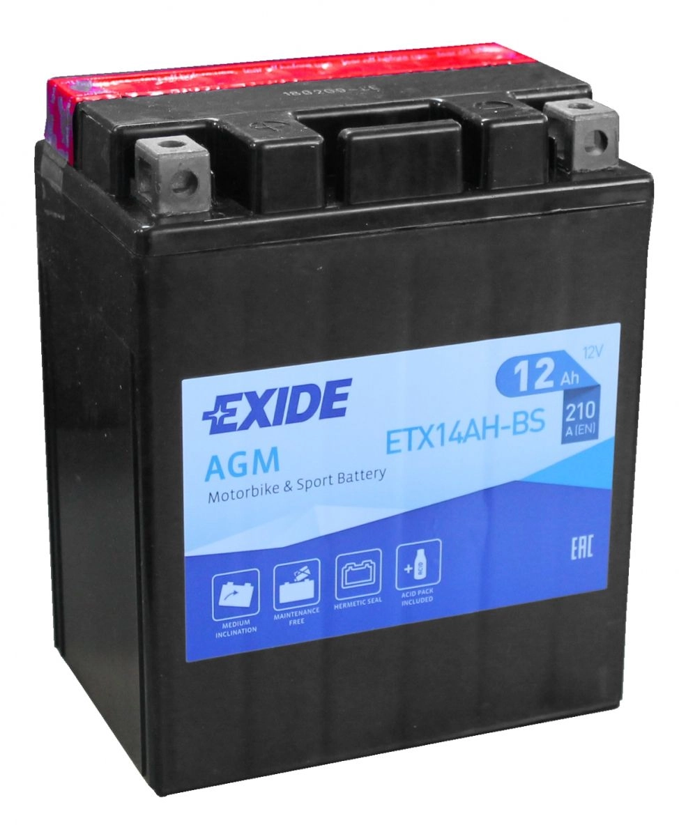 EXIDE MF Motorcycle Battery - ETX14AH-BS