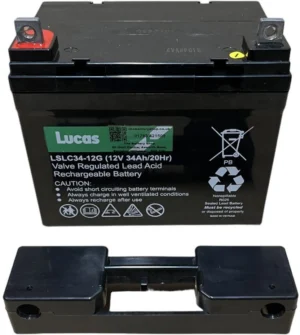 LUCAS 12V 34AH AGM CYCLIC GOLF BATTERY LSLC34-12G