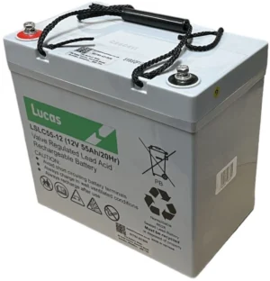 LUCAS 12V 55AH AGM CYCLIC BATTERY LSLC55-12
