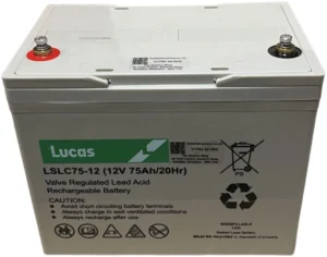 LUCAS 12V 75AH AGM CYCLIC BATTERY LSLC75-12