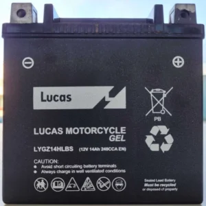 LUCAS 12V GEL MOTORCYCLE BATTERY FOR HARLEY DAVIDSON LYGZ14HLBS