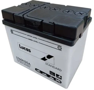 LUCAS 12V MOTORCYCLE BATTERY WITH ACID PACK LY60N30A