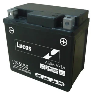 LUCAS 12V SEALED MOTORCYCLE BATTERY LTS5LBS