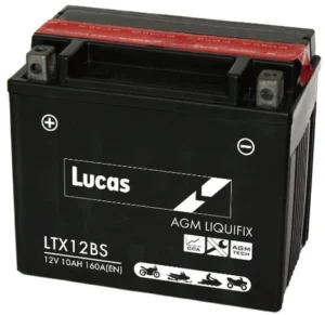 LUCAS 12V SEALED MOTORCYCLE BATTERY WITH ACID PACK LTX12BS