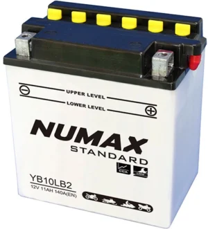 NUMAX 12V MOTORCYCLE BATTERY WITH ACID PACK YB10LB2