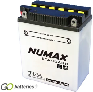 NUMAX 12V MOTORCYCLE BATTERY WITH ACID PACK YB12AA