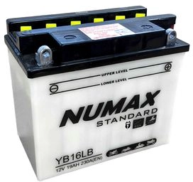 NUMAX 12V MOTORCYCLE BATTERY WITH ACID PACK YB16LB