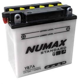 NUMAX 12V MOTORCYCLE BATTERY WITH ACID PACK YB7A