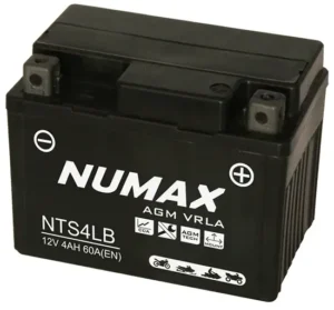 NUMAX 12V SEALED MOTORCYCLE BATTERY NTS4LB