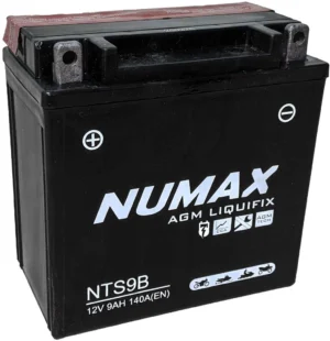 NUMAX 12V SEALED MOTORCYCLE BATTERY NTS9B