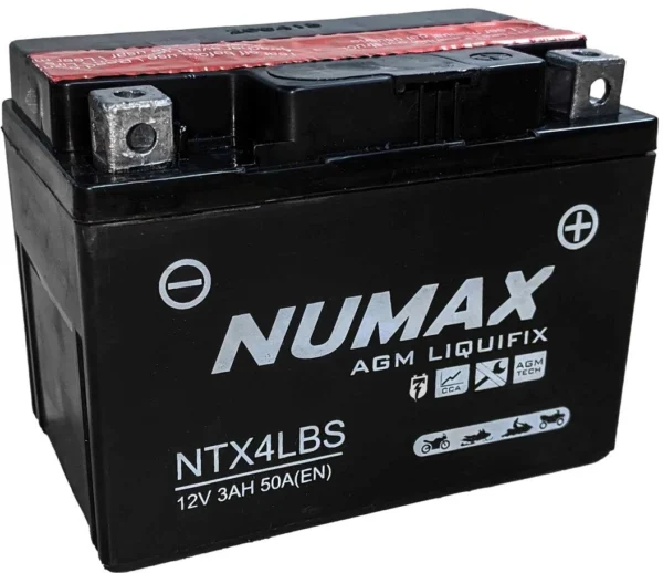 Numax Slg NUMAX 12V SEALED MOTORCYCLE BATTERY WITH ACID PACK NTX4LBS - Infinite ...