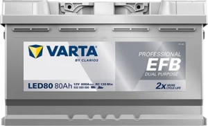 VARTA Professional Deep Cycle EFB - Maintenance free Calcium Technology LED80